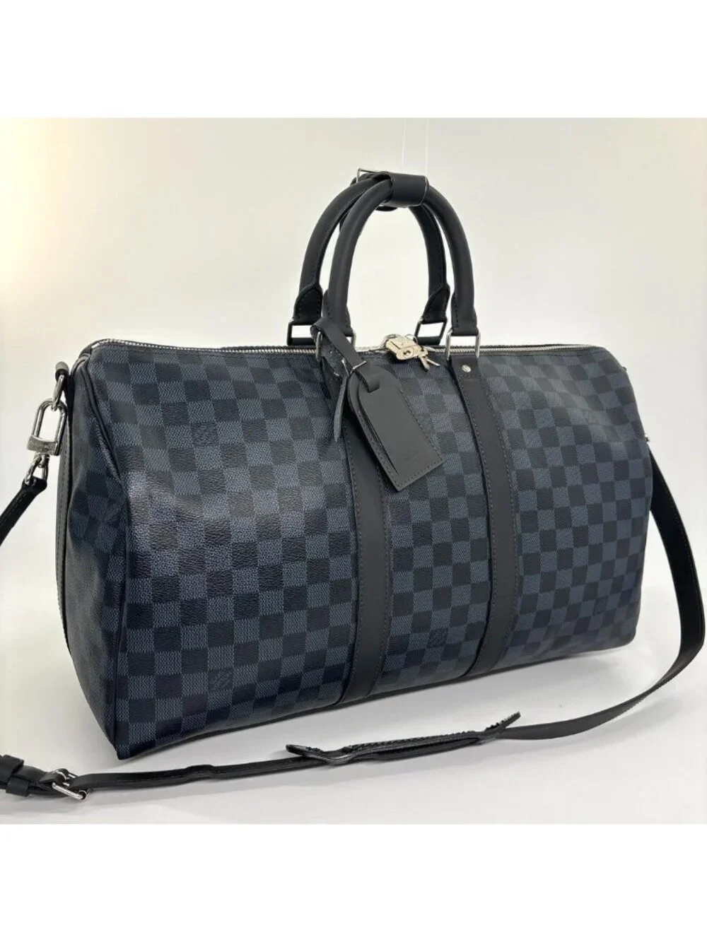 Louis Vuitton Damier Cobalt Keepall Bandouliere 45 Boston Bag